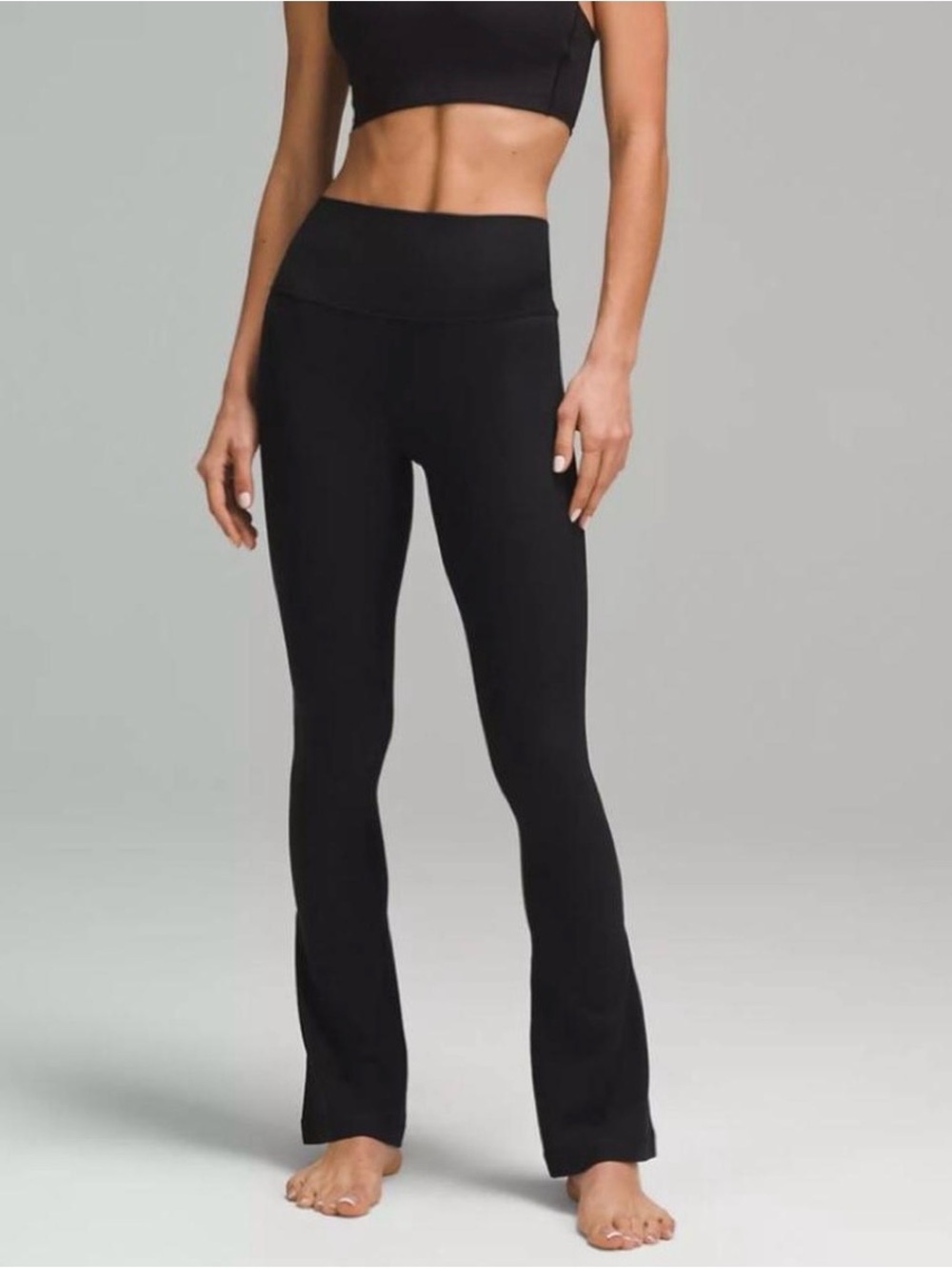 lululemon athletica Black Mini Flared Yoga Pants